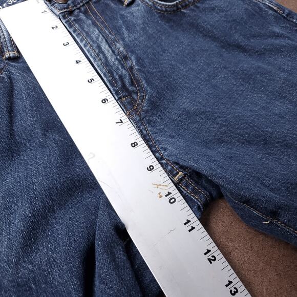 Gap 1969 Standard Jeans Mens 28x30 Blue Dark Wash Straight Leg Preppy Classic - Picture 5 of 11